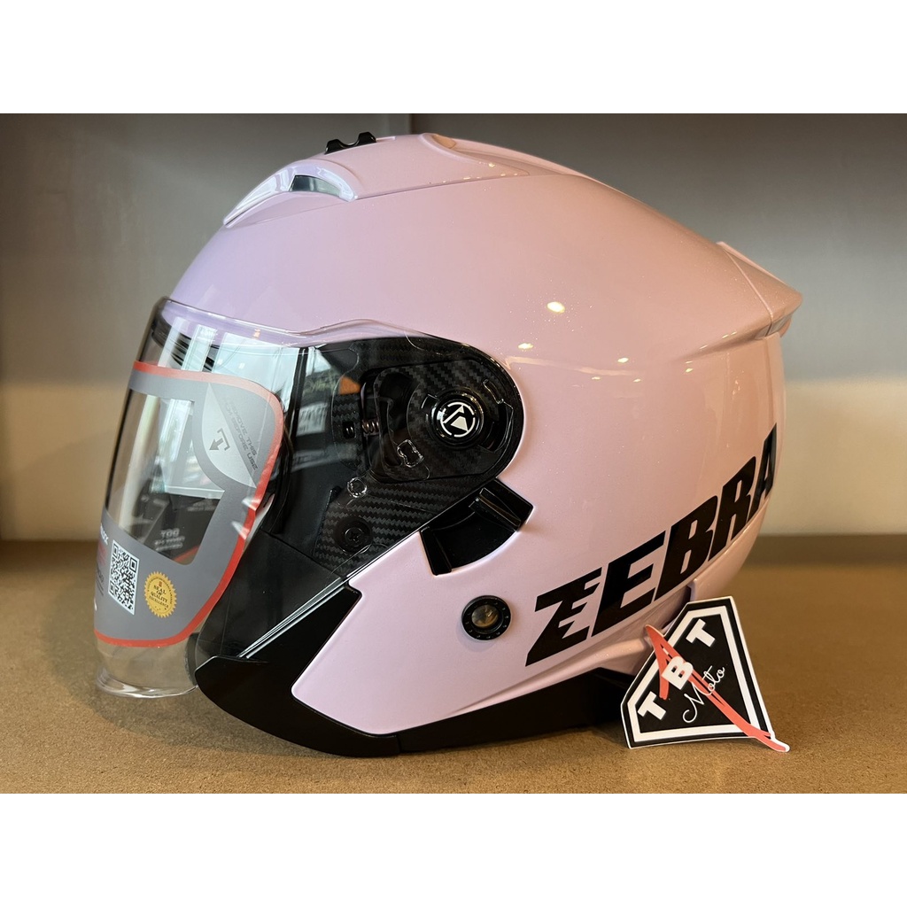 ZEBRA YM902 Gloss Purple Dual Visor Half Face Helmet / PS, DOT, ECE