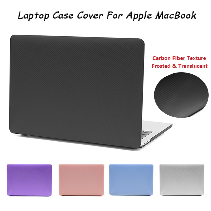Thin Carbon Fiber Texture Frosted Translucent Laptop Case for Apple