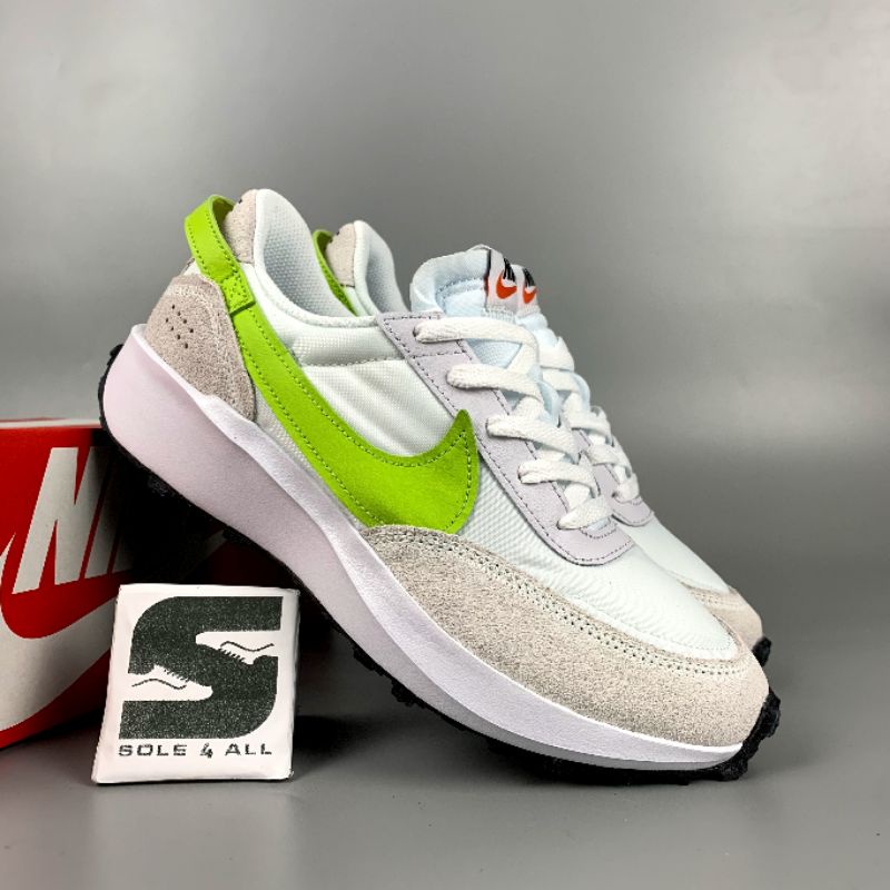 Nike Waffle Debut Women Summit White Atomic Green Shopee Philippines