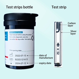 Blood Sugar Test Strips 25/50 Test Strips Lancing Device for Glucometer Blood Sugar Monitoring Set #6