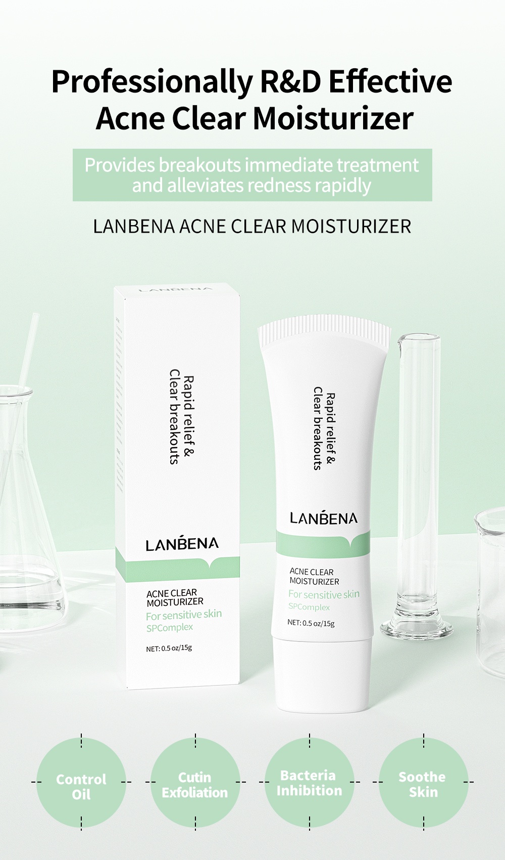 LANBENA Acne Clear Moisturizer Face Cream Acne Treatment Anti Acne ...