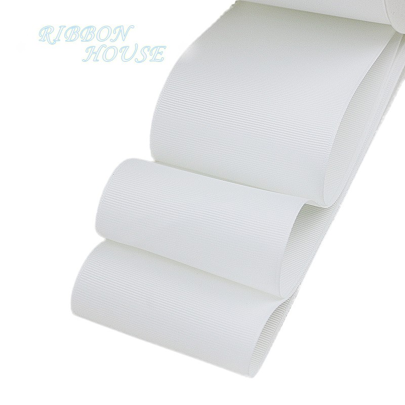 white grosgrain ribbon