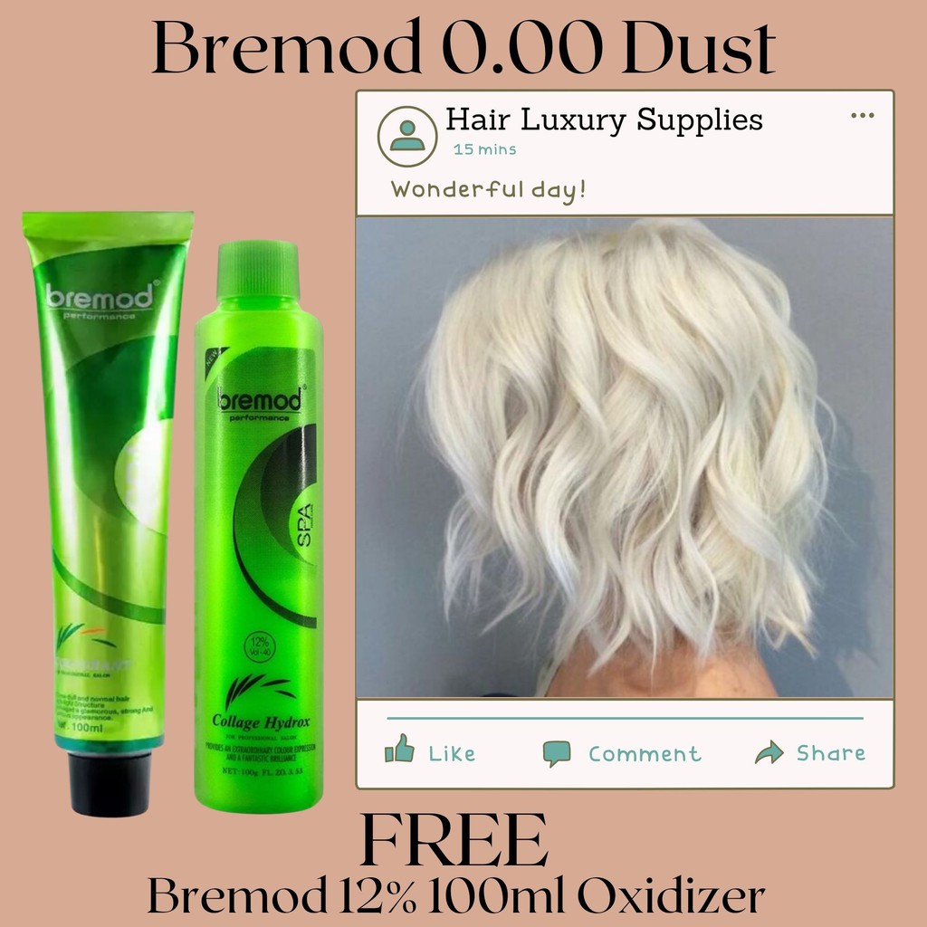 Hair Luxury Supplies Bremod  Dust + Bremod 12% 100ml Oxidizer FREE -  Bremod Hair Color | Shopee Philippines