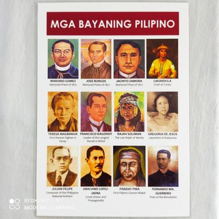 Laminated Bayaning Pilipino A4 | Shopee Philippines