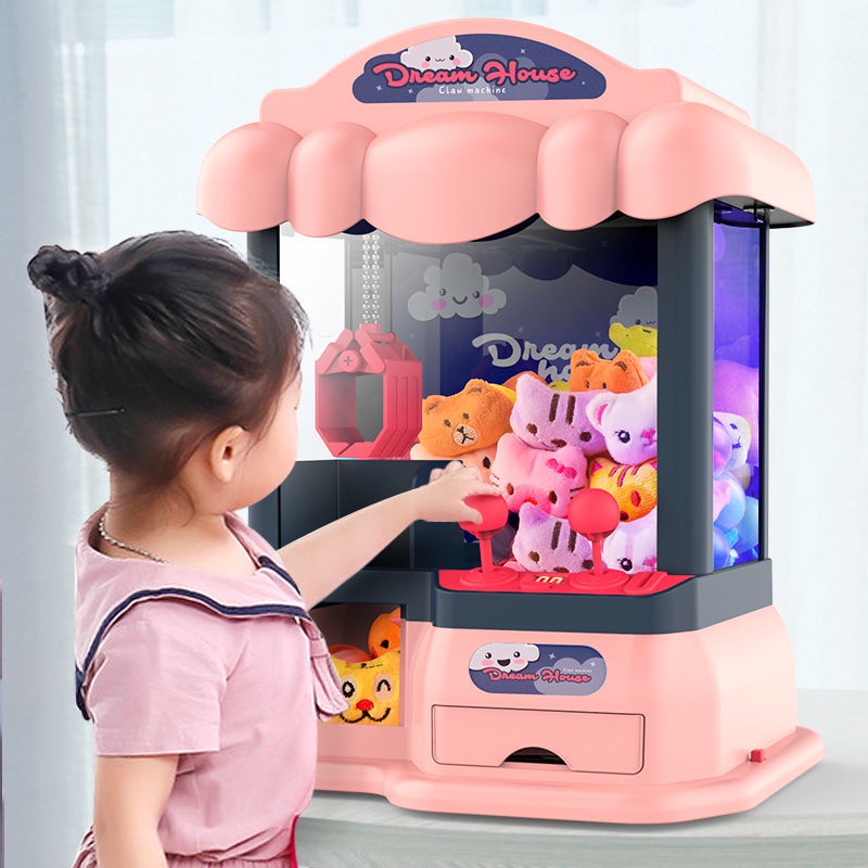 【Quality early education toys】 Children's Claw Machine Mini Clip Capsule Toy Doll Candy Crane Small Household Coin-Operated Toys Boys Girls