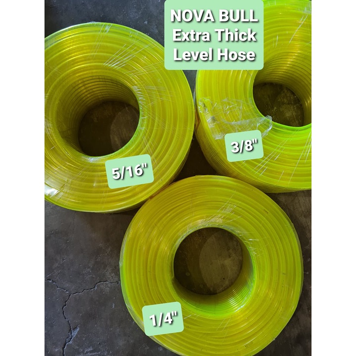 Extra Thick Level Hose 1/4" (per roll) Heavy Duty Neon Leveling Water Hose 150 meters Nova Bull