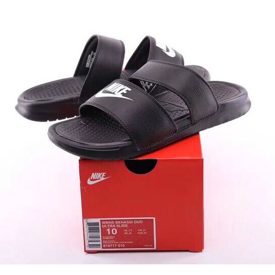 double strap nike slides men's