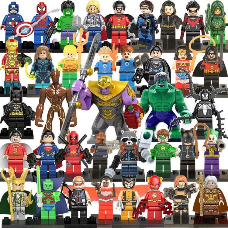 LEGO MINIFIGURES AVENGERS ENDGAME SUPERHEROES MARVEL DC THANOS DEADPOOL IRON MAN 