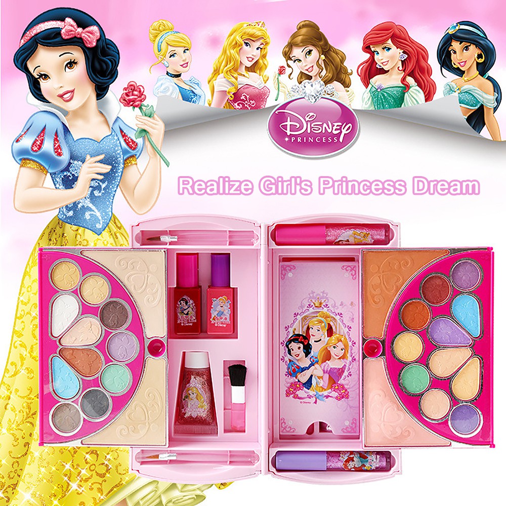 Kids Makeup Set Girl Birthday Gift Disney Princess Portable Cosmetic Bag  Safe Toys Kit Non-toxic Eye Shadow Powder Blush Lip Gloss | Shopee  Philippines