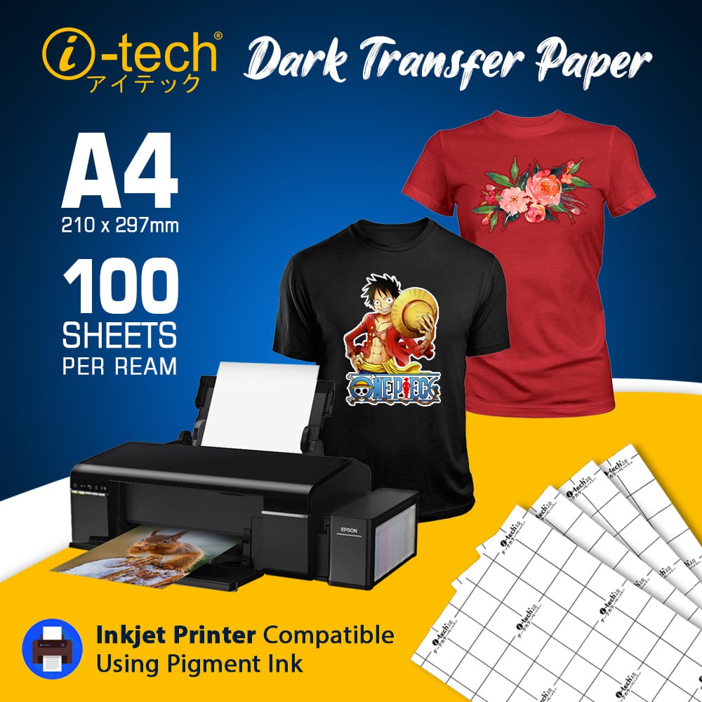 Dark Transfer Paper i-tech A4 Dark Old Version Better Color Recovering ...