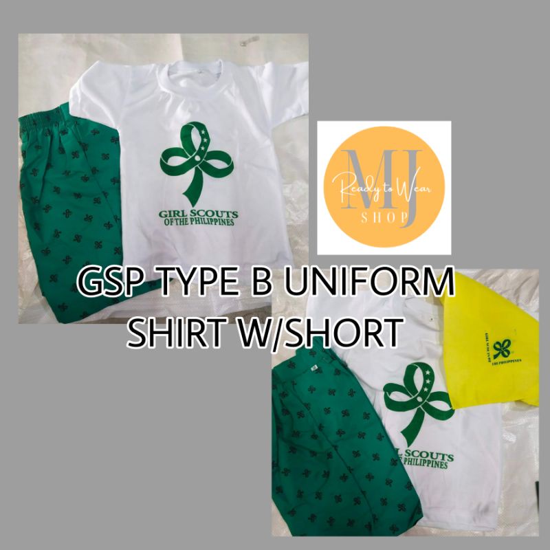 Girl Scout Type B Uniform Set Shirt W/short GSP TYPE B Uniform | Shopee ...