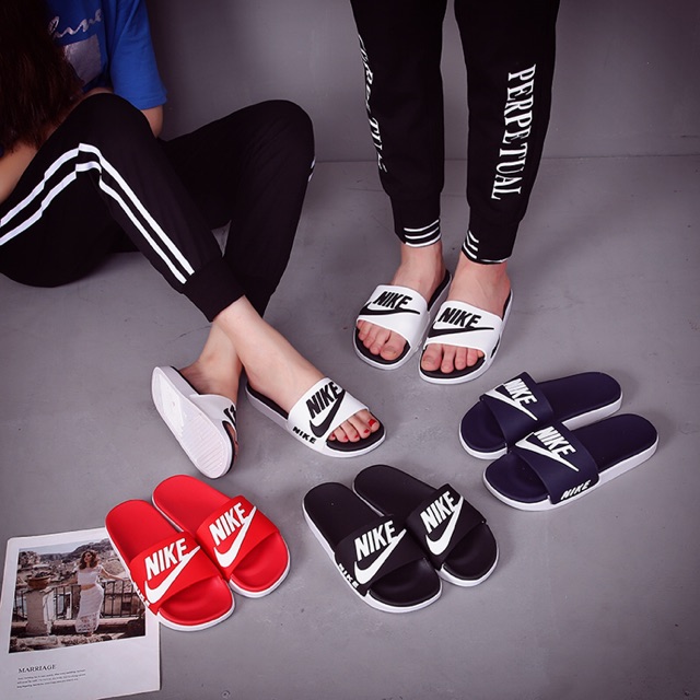 nike couple slippers