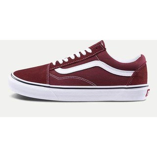 wine red vans old skool