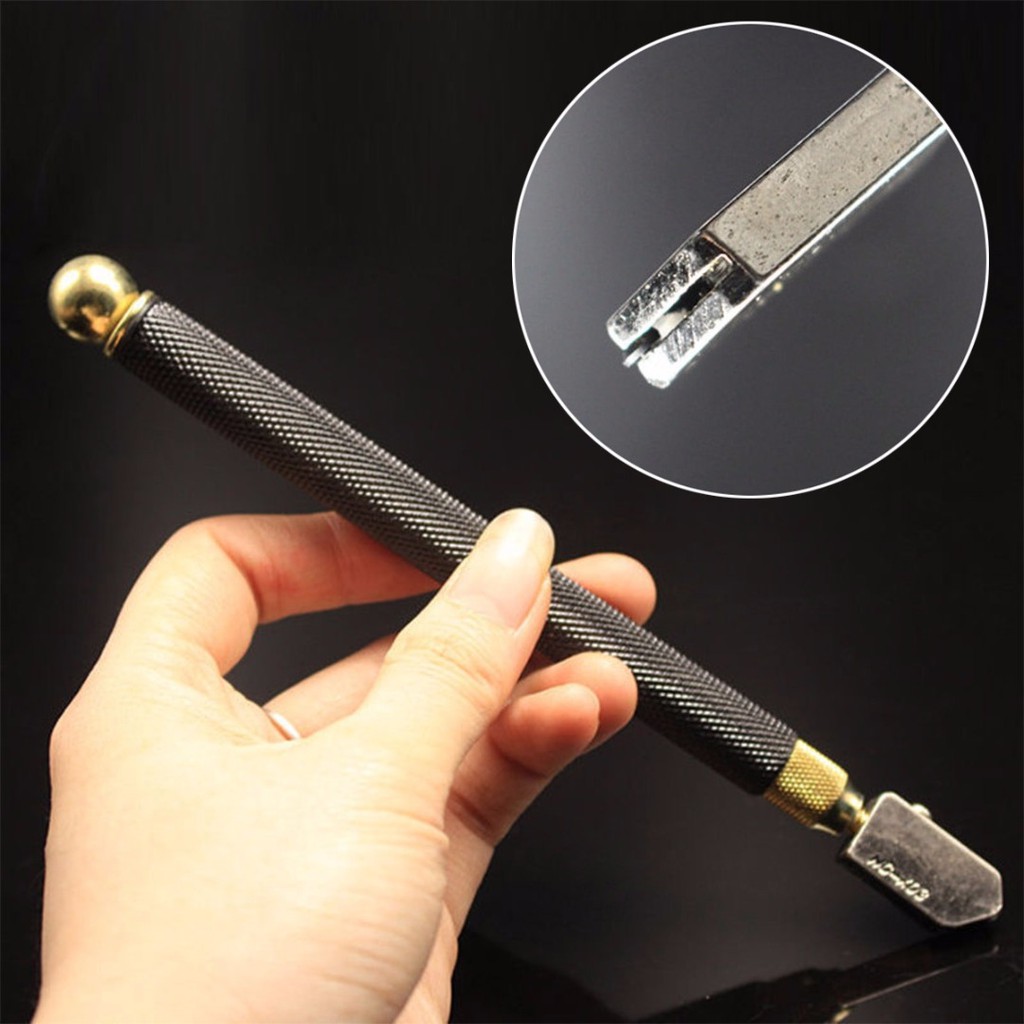 Pro Diamond Tip Glass Cutter Oil Lubricated Cutters Cutting Craft Tools Black AU 