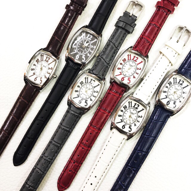 casio women's watch leather strap