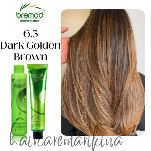 6.3 DARK GOLDEN BROWN Bremod Hair Color With Oxidizer Set Shopee