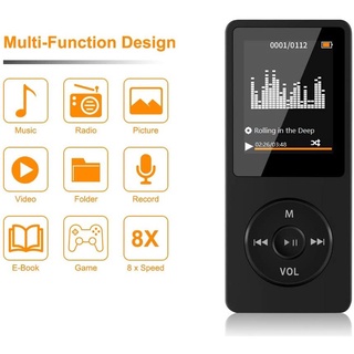 【Ready Stock】New card ultra-thin screen MP4 player lyrics, speed change, repeat, e-book MP3, lossle #9
