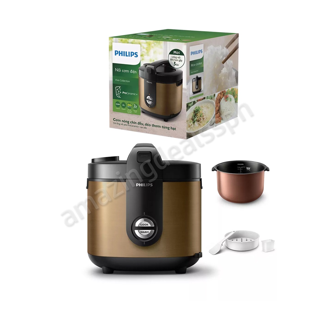 HD3132 Rice Cooker Smart 3D heating Big capacity of 2L (COD) Shopee
