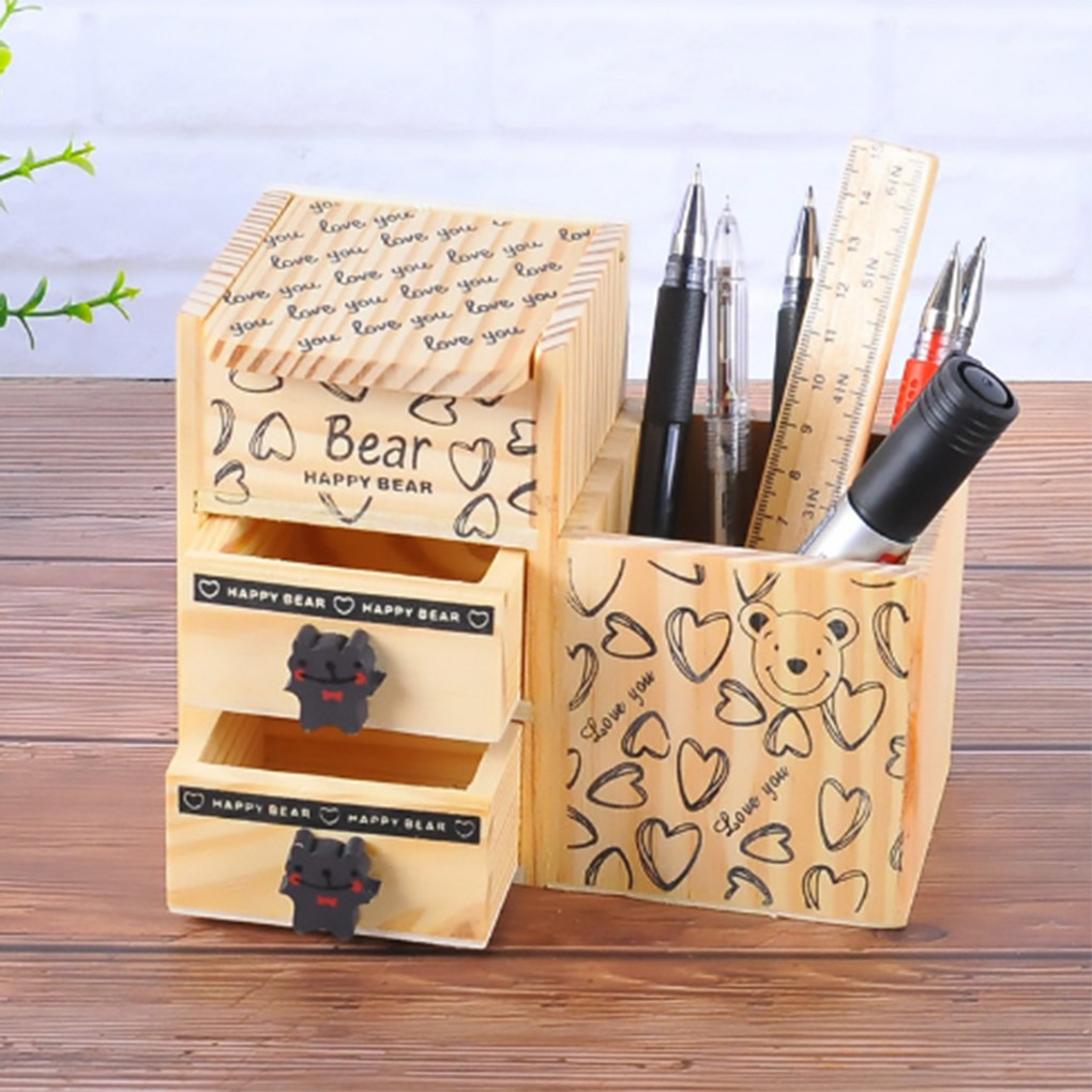 wooden pen box