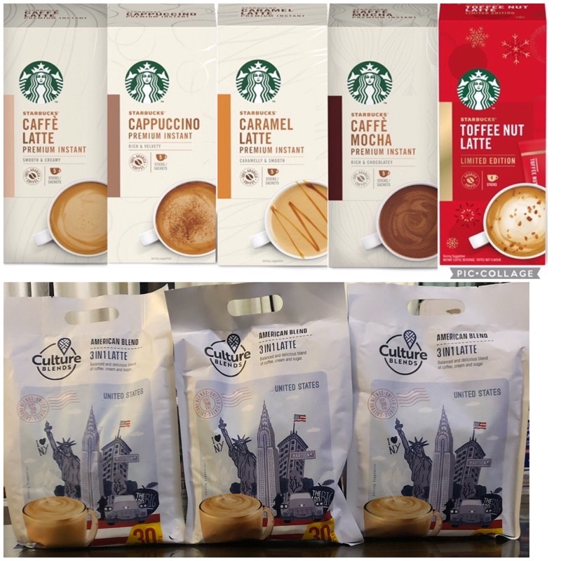 Culture Blends 30pcs / Starbucks Premium Instant Coffee, 4 packs in a