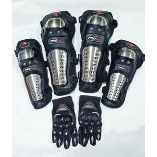 Duhan/astar/proX alloy knee and elbow pads w/ gloves