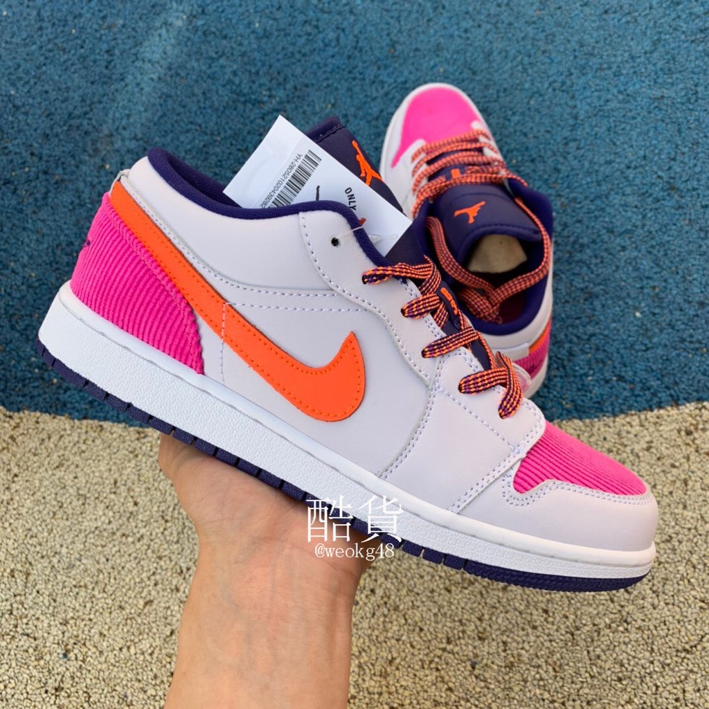 pink and blue nike sneakers