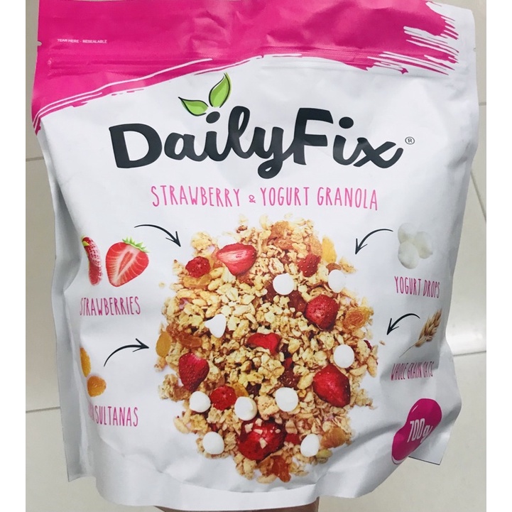 700g Daily Fix Strawberry & Yogurt Granola Shopee Philippines