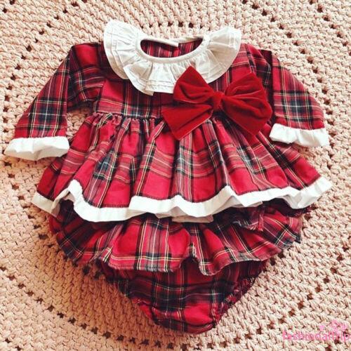 newborn plaid christmas dress