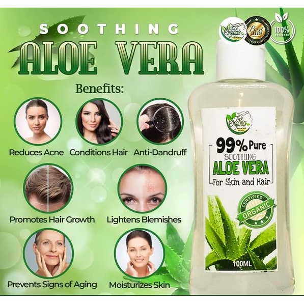 ALOE VERA SOOTHING GEL FOR SKIN AND HAIR by Pretty Tin's Organics | Shopee  Philippines