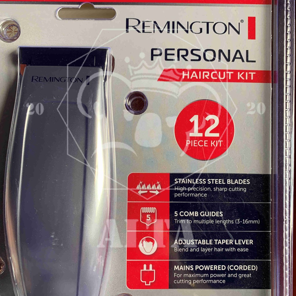 remington 12 piece precision corded home barber haircut trimming kit