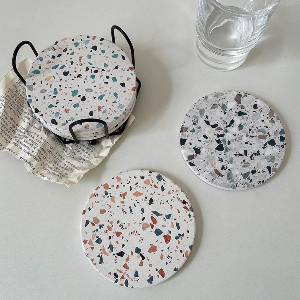 Tea Coaster Durable Table Coffee Smooth Cup Pad Diatomaceous Earth Cup Mat