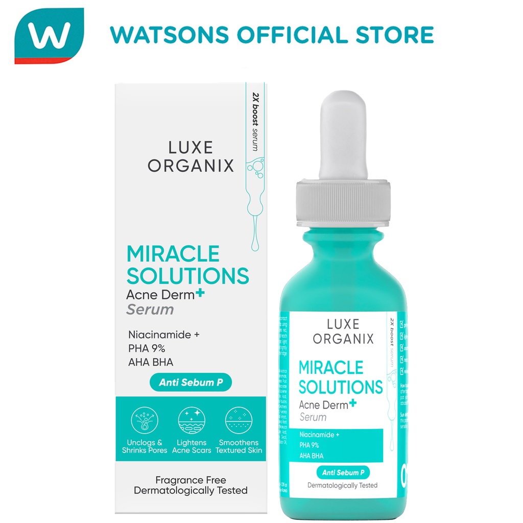 LUXE ORGANIX Miracle Solutions AHA BHA PHA Serum 30m Shopee Philippines