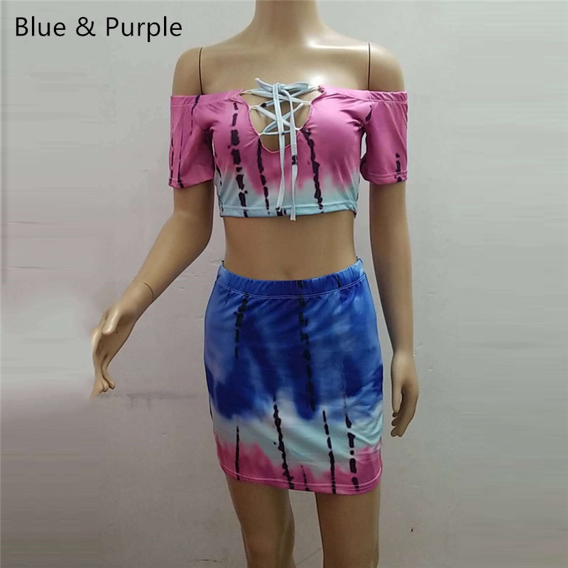 bodycon crop top and skirt set