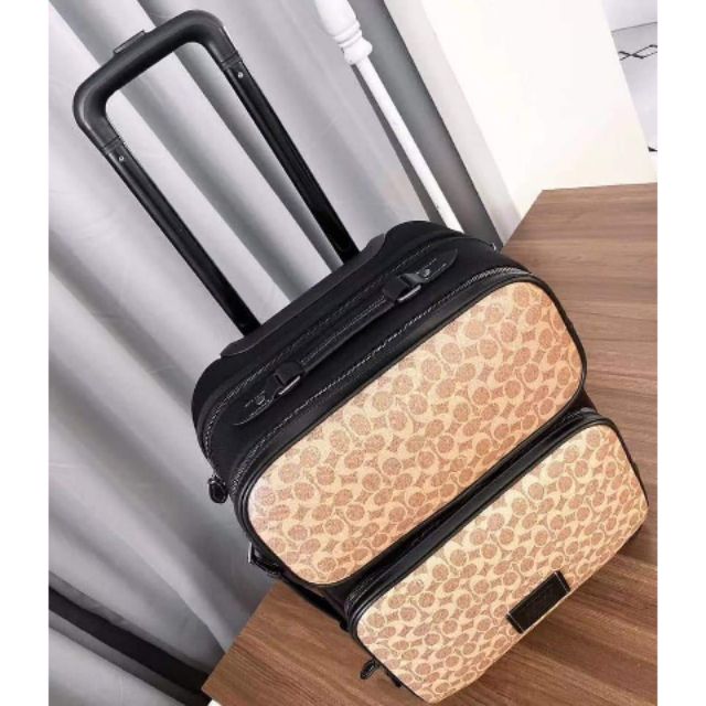 Coach Academy Travel Wheeled Carry On In Signature Canvas Luggage Bag |  Shopee Philippines