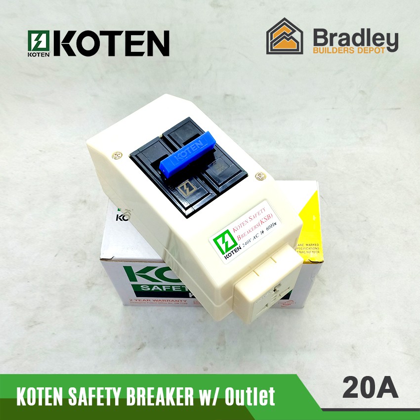 Koten Safety Breaker with Universal Outlet 20A (For Aircon) | Shopee ...