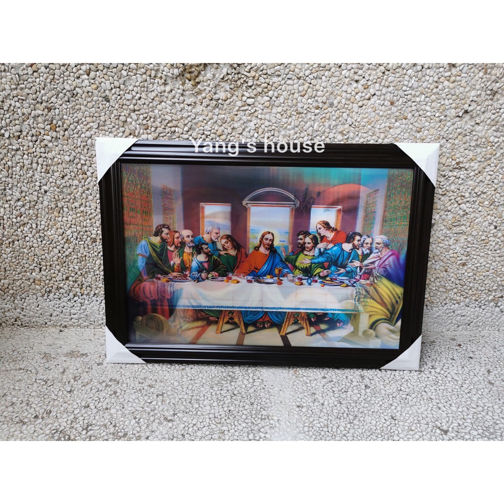 Last Supper 5D Frame Style 3D Wall Art,Decor 46X66Cm Christm | Shopee  Philippines