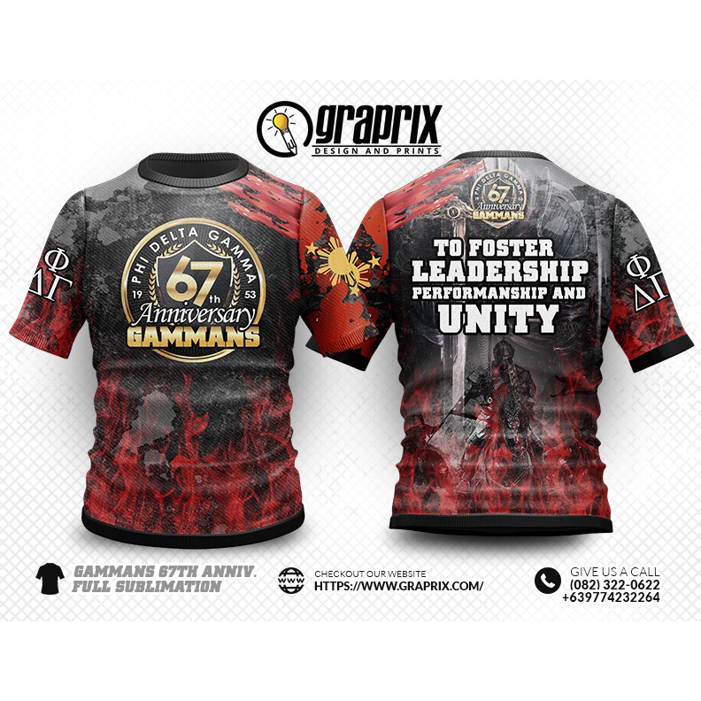 67th Anniversary Gammans Non Customize Full Sublimation T Shirts Shopee Philippines 2631