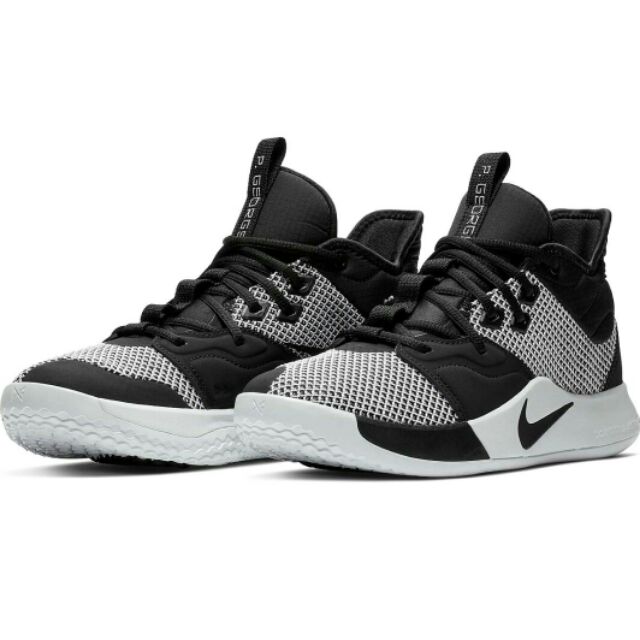 paul george 3 black and white