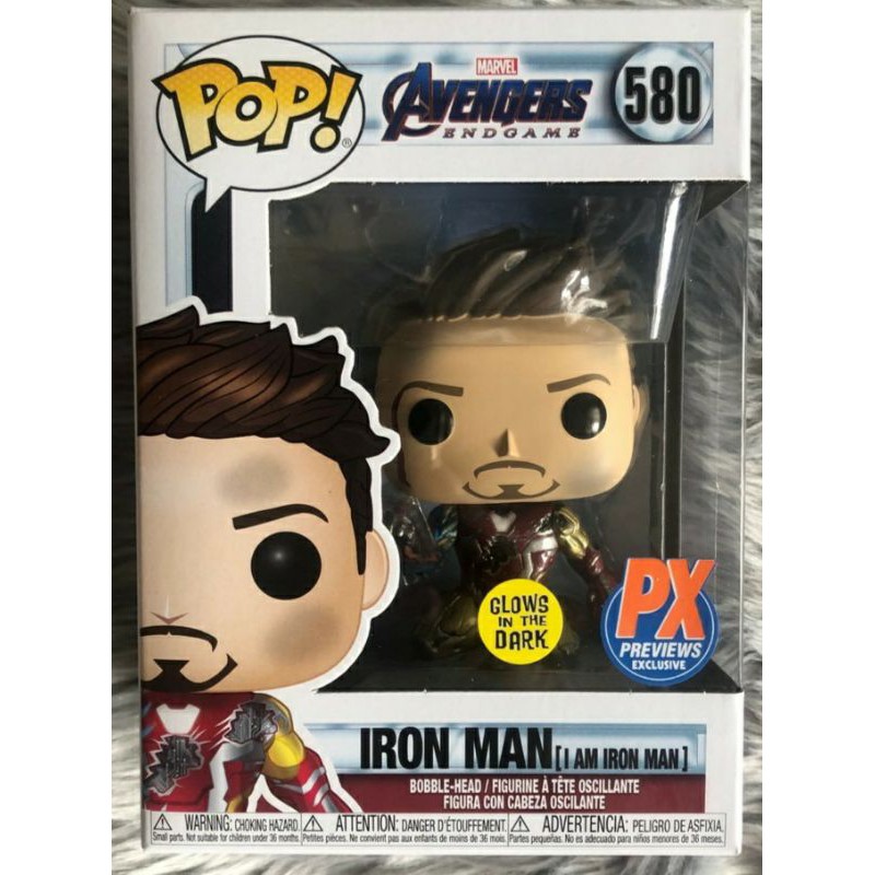 PX Previews Marvel Iron-Man I am Iron-Man EXC Pop Vinyl Figure Endgame Funko 580 