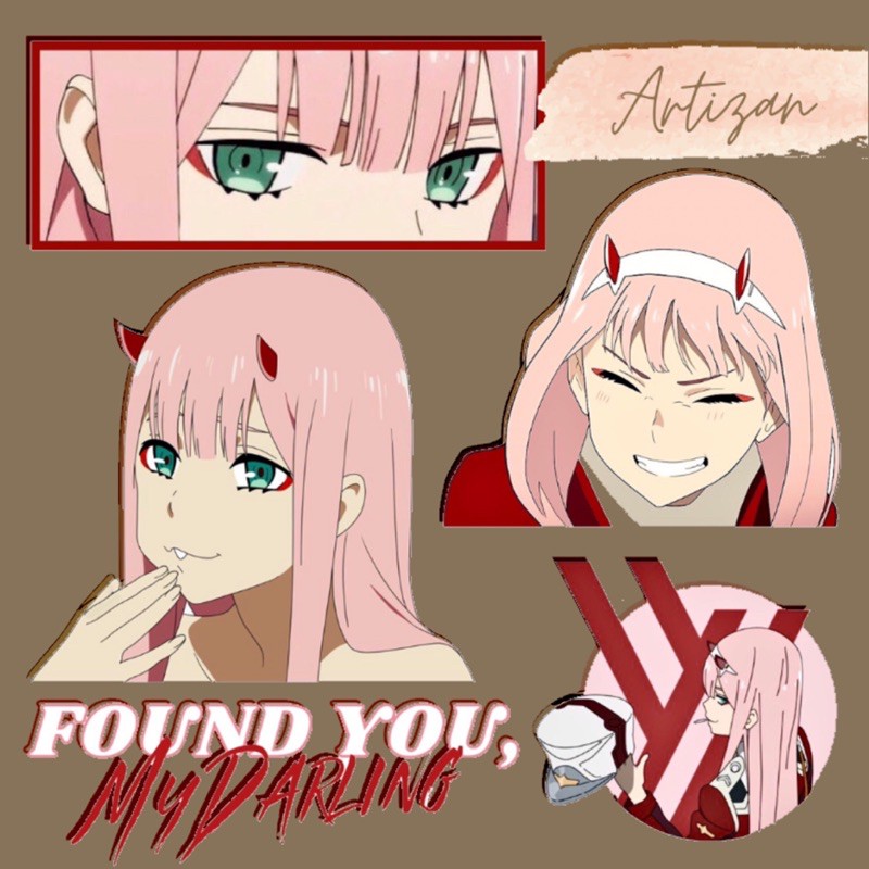 ZERO TWO Stickers (Thick & Clear Cut, Glittered, High Quality) | Shopee ...