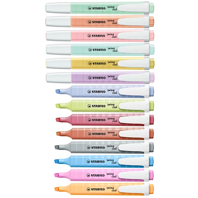 Stabilo Swing Cool Pastel Highlighters (Original and New Colors