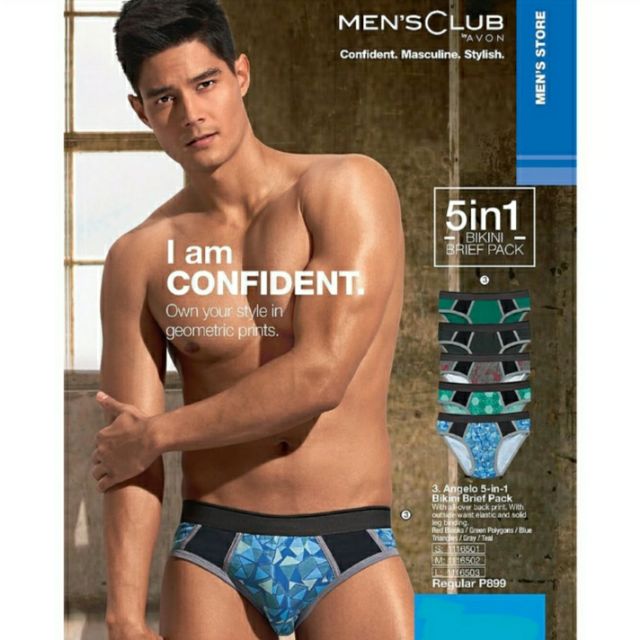 Avon men's club ANGELO 5-in-1 bikini brief pack | Shopee Philippines