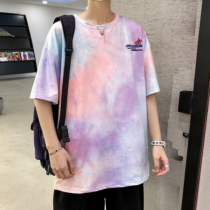 T Shirt For Men Short Sleeve Mens Summer Hawaii Beach Casual Sports Tie Dye  Lettering Crewneck T Shirt Top | Mens Tops Tie-dye Short Sleeve Summer  Casual T-shirts 