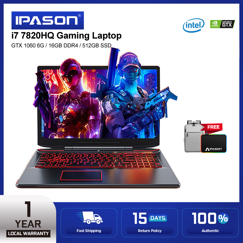 IPASON Game Computer 17.3 Inch Windows10 Intel I7 7820HQ 16G RAM 512G ...