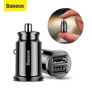 Baseus Mini USB Car Charger For Mobile Phone Tablet GPS 3.1A Charging Car-Charger Dual USB Car Phone Charger Adapter in Car