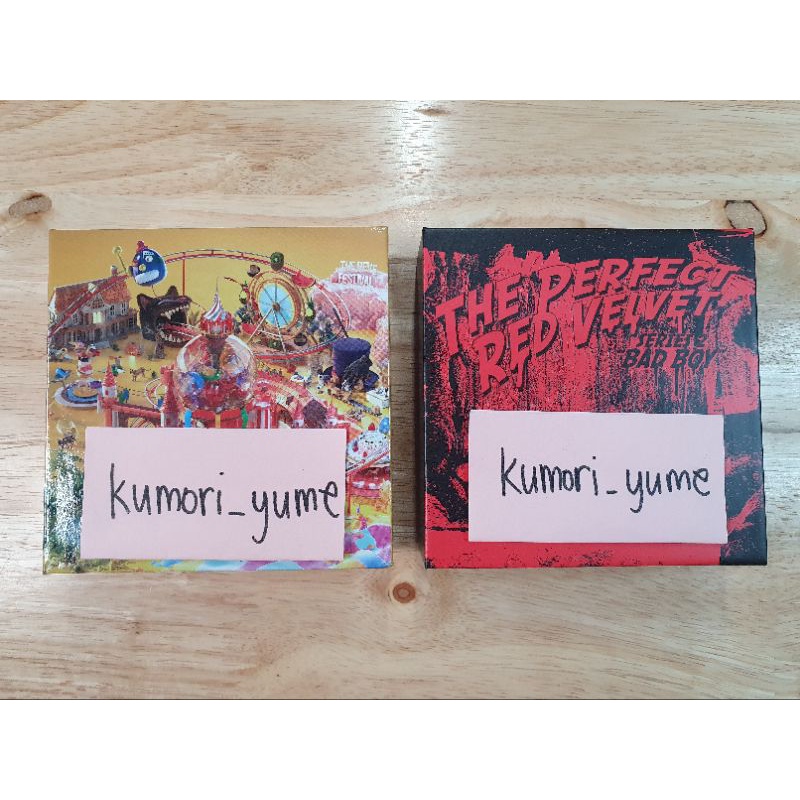 [ONHAND] NO PHOTOCARD Red Velvet kihno kit Reve Festival Day 1 TPRV The Perfect Red Velvet Bad