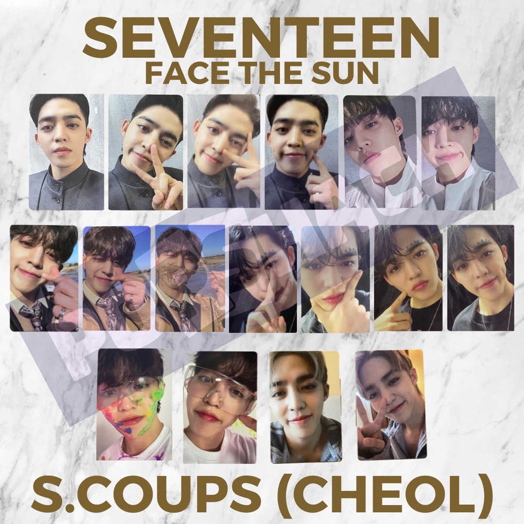 SEVENTEEN SVT Face The Sun Official Album Random PC And Carat Ver Selfie Photocard S COUPS