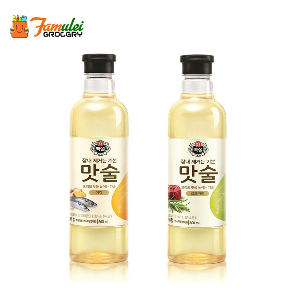 Cj Beksul Cooking Wine Mirin Ginger / Rosemary Flavor 500ml Shopee