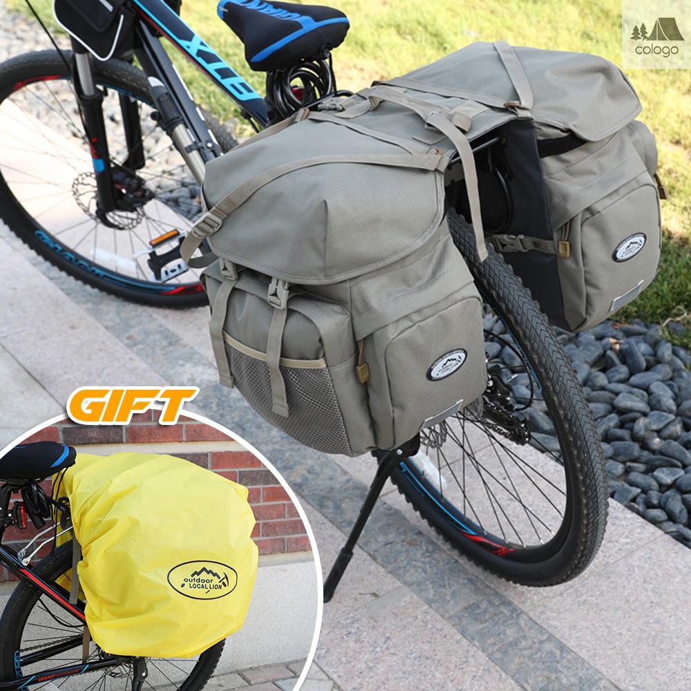 Large Bike Bicycle Seat Rear Bag Pannier Rack Pack Shoulder Cycling Pouchs