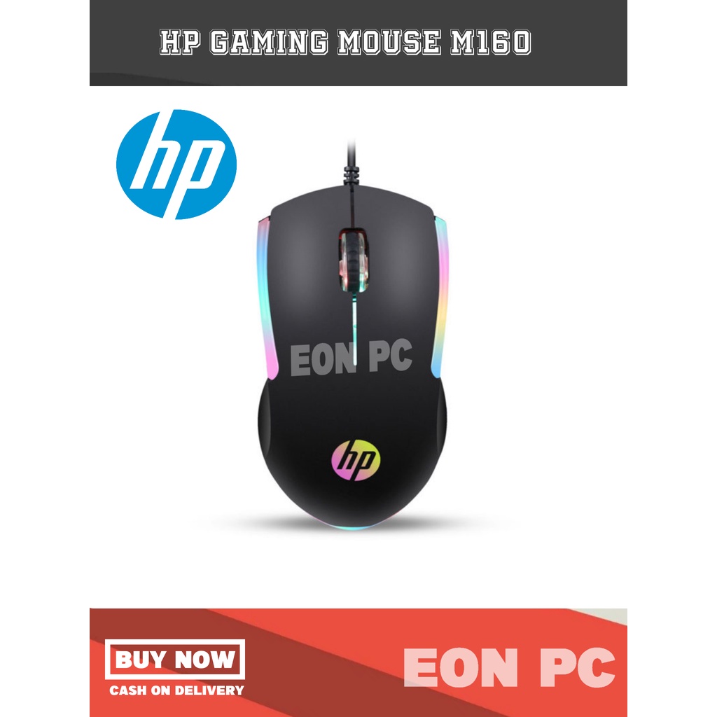 HP M160 Gaming Mouse with moving RGB Lighting effects 1000 DPI
